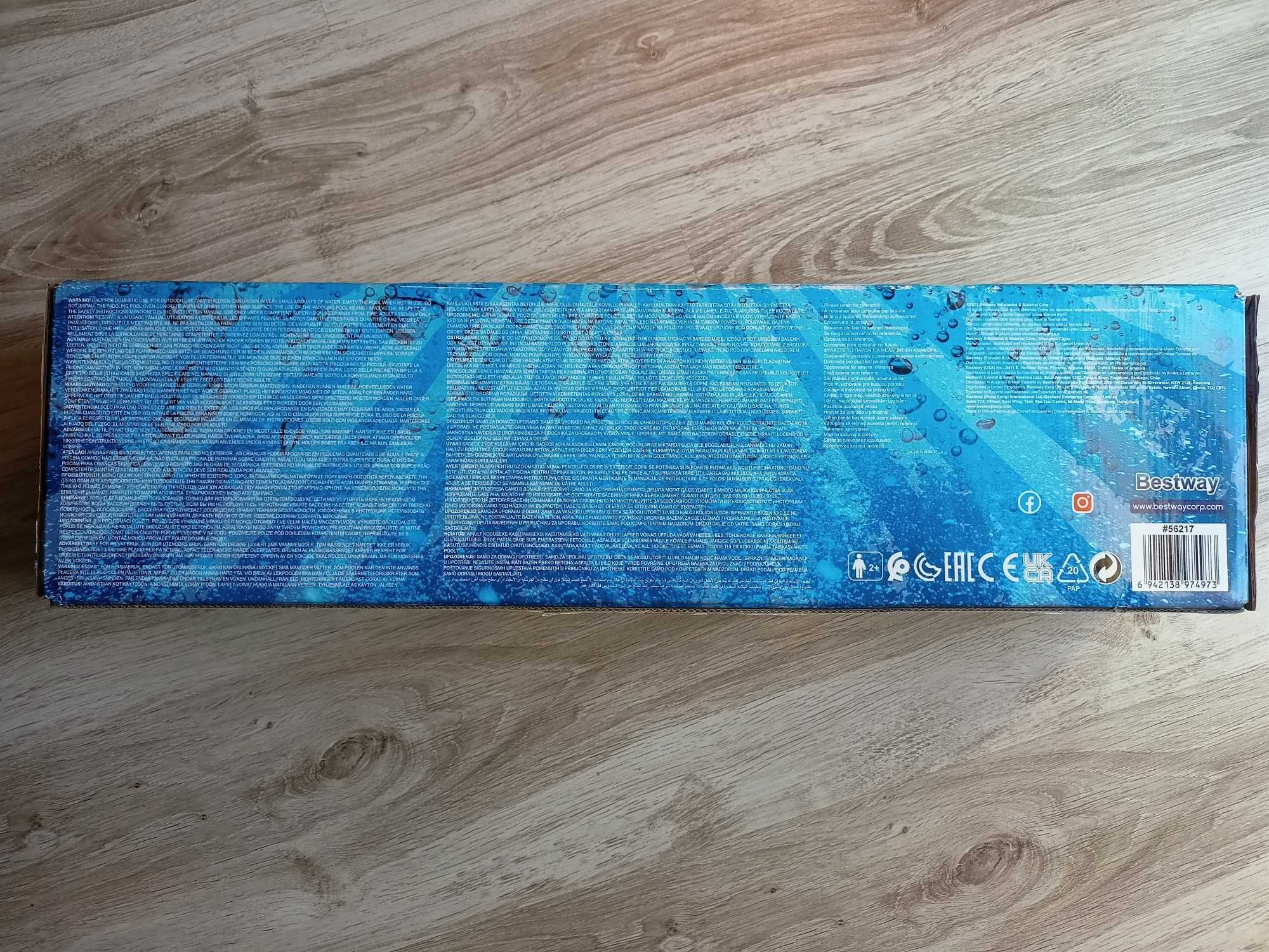 NOWY Basen stelażowy ogrodowy dla dzieci 122x30cm BESTWAY 56217