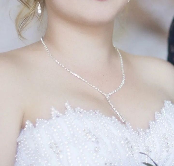 Колье и серьги - комплект новый