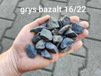 Grys bazaltowy bazalt 16/22 ciemny grafitowy kamień ozdobny lux bigbag