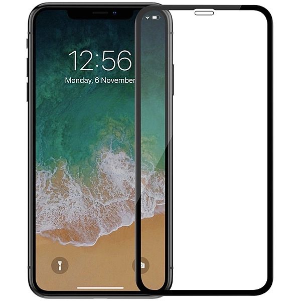 iPhone XS MAX Szkło Hartowane Ochronne 5D Cały Ekran Klejone po całośc