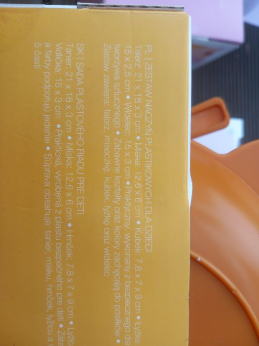 4 x Zestaw Naczyń plastykowych  dla dziecka  Smukee Kids