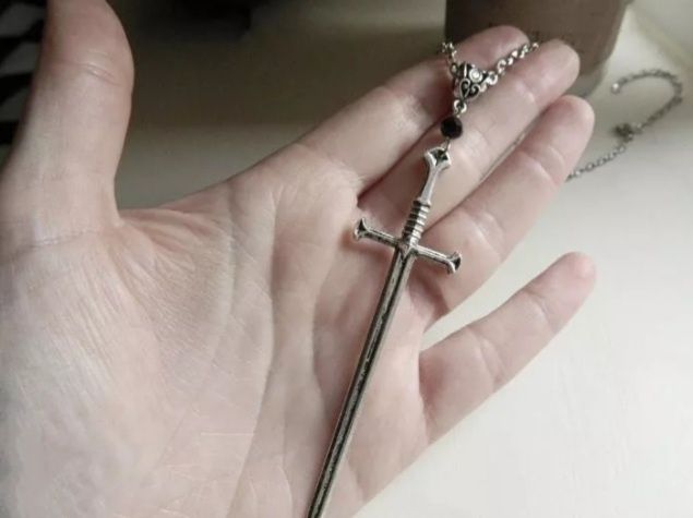 Corrente Colar espada Andúril de Ned Stark guerra Tronos Medieval