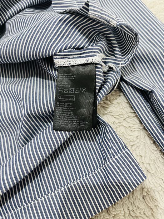 H&M r. 40 niebieska biala koszula damska w paski ze stojka