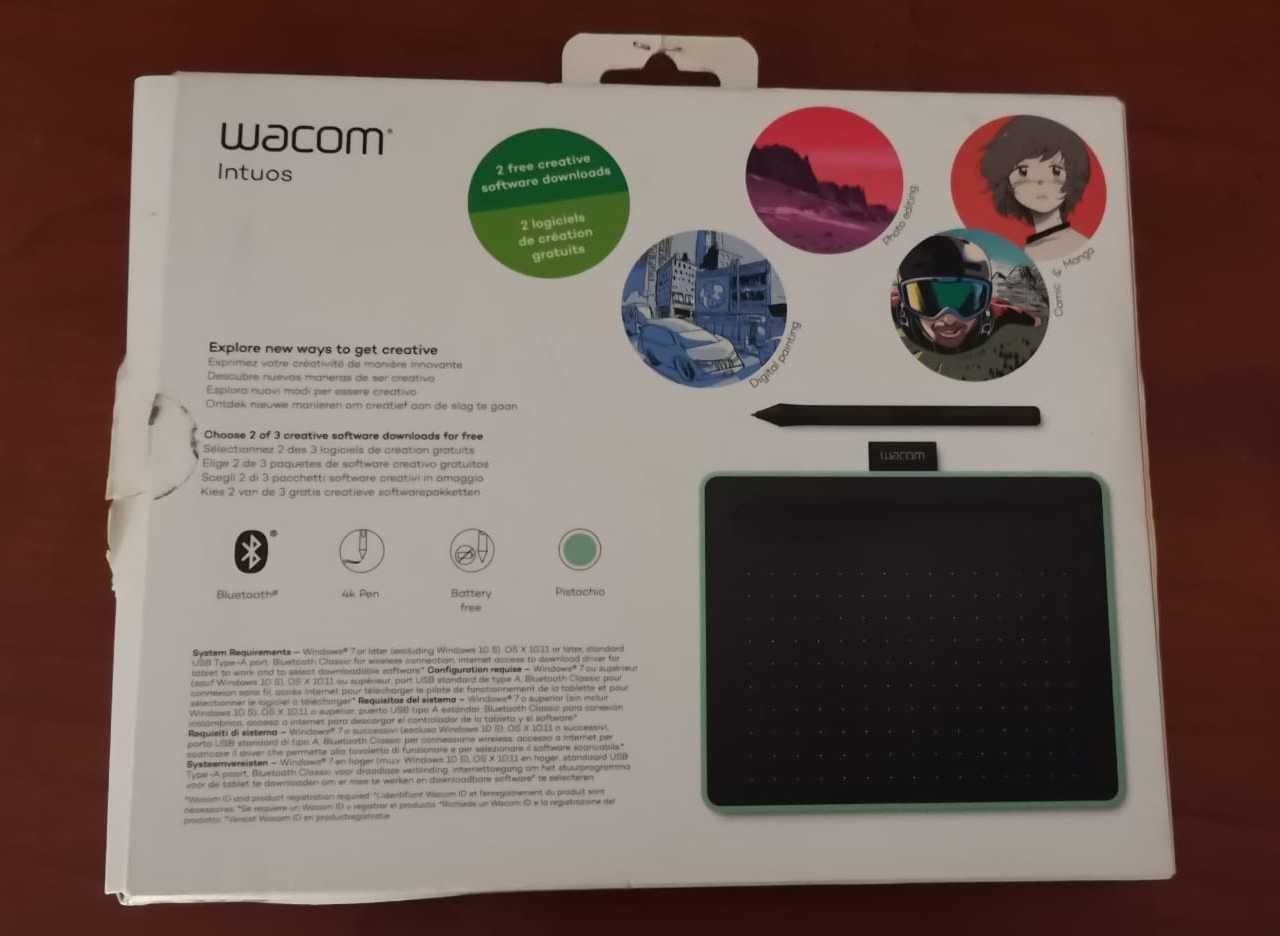 Mesa Digitalizadora Wacom Intuos CTL-4100WLE-S - Verde Pistache