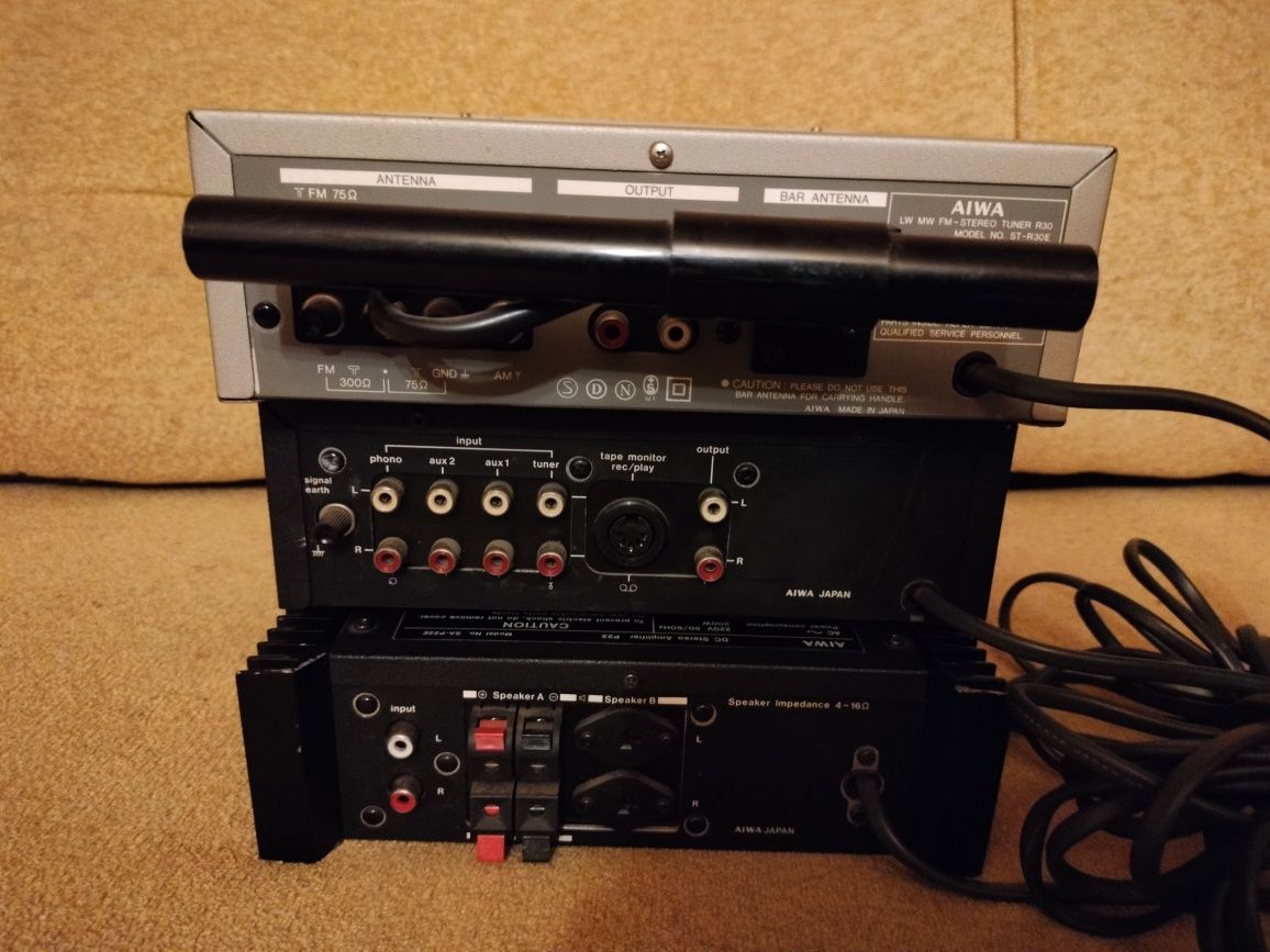 Mini wieża Aiwa, R30, C22, P22. Japan, sprawna.