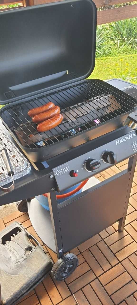 Gazowy grill ogrodowy NA GWARANCJI 24 MIES z pokrywą 2 palniki 5,5KW