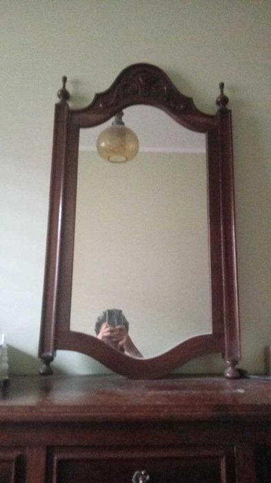 Espelho antigo de madeira