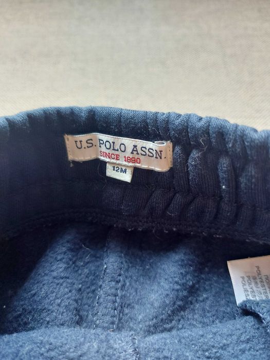 Dresowe spodenki niemowlęce granat Polo