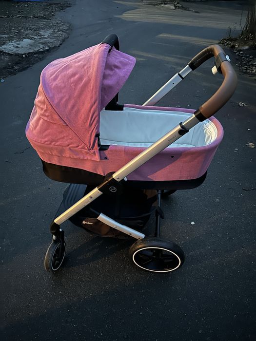 Коляска Cybex balios s lux 2 в 1 magnolia pink прогулка люлька візочок