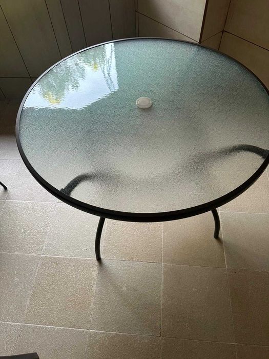 Mesa e 4 cadeiras jardim/varanda/terraço