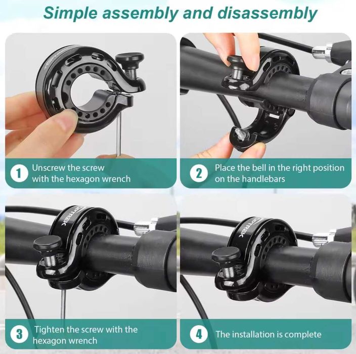 Dzwonek rowerowy BL-AL-T1 manualny,22mm,rower,hulajnoga,skuter
