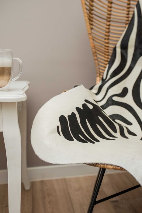 Skóra Naturalna Bydlęca Wzór Zebry Skóra z Zebry