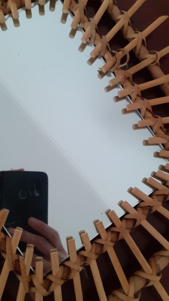 Espelho retangular bambu
