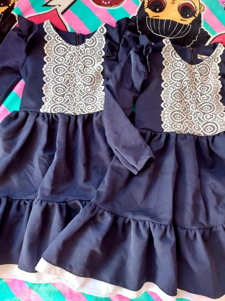 Платье школьное двойне близнецам assole