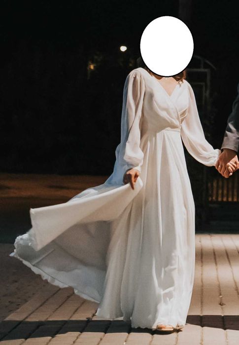 Suknia ślubna "Dama Couture" Megan - 34/36, 155 cm - dla niskiej osoby