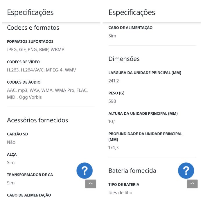 Tablet Sony S SGPT112PT/S