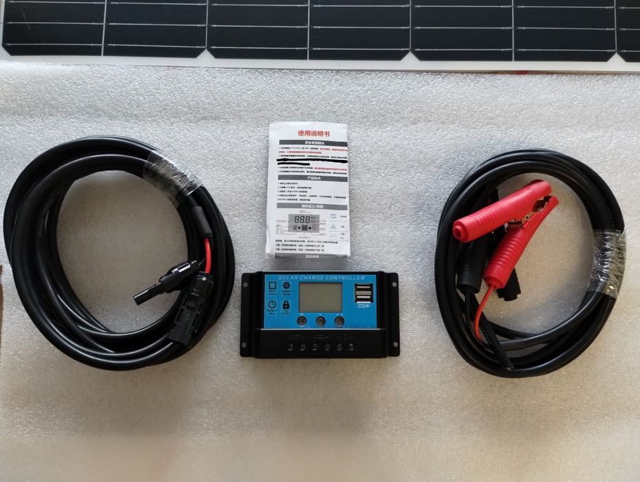 Panel solarny 100w + Control+ przewody