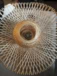 Lampa wisząca boho naturalna z czarnym przewodem