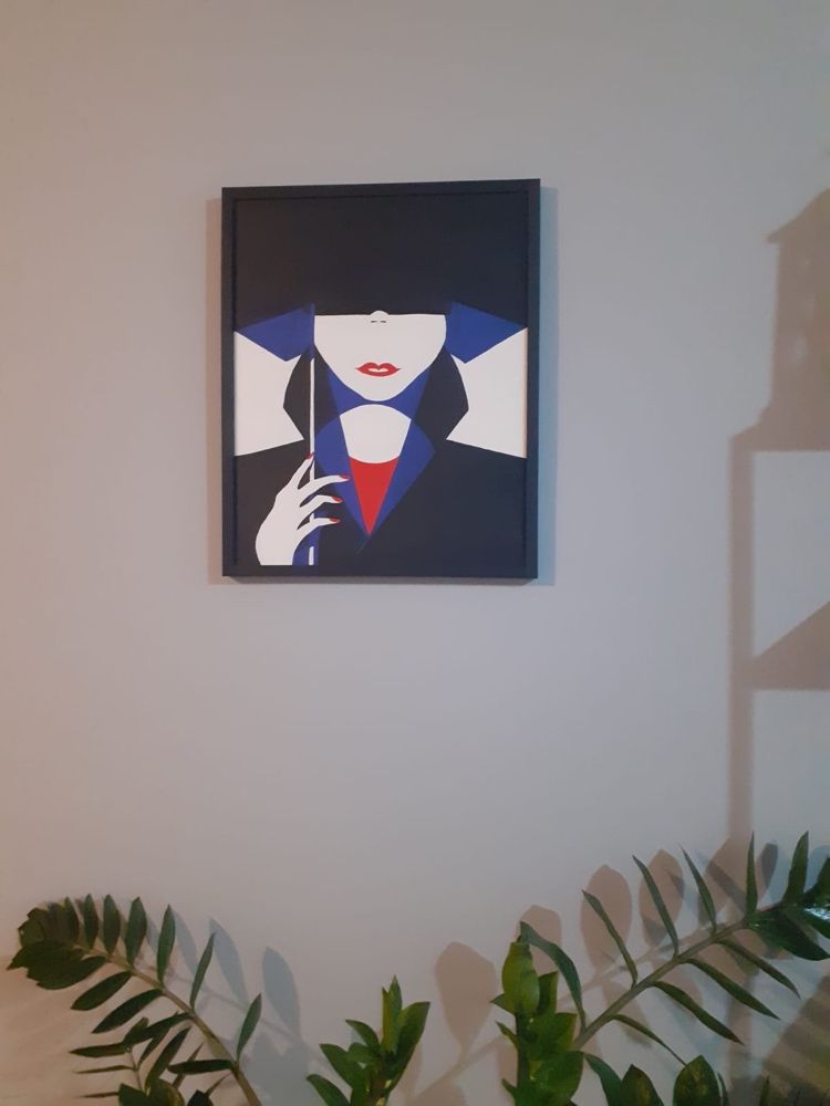 Pop art. Obraz malowany akrylem.