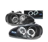 FARÓIS ANGEL EYES PARA MAZDA MX3 91-98 BLACK PRETO