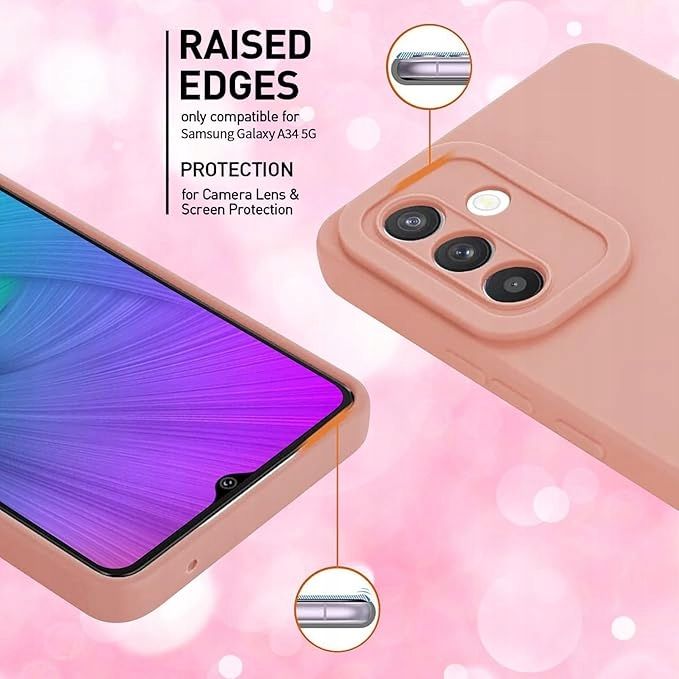 Plecki do Samsung Galaxy A34 5G, cienkie miękkie z wzorem etui Róża