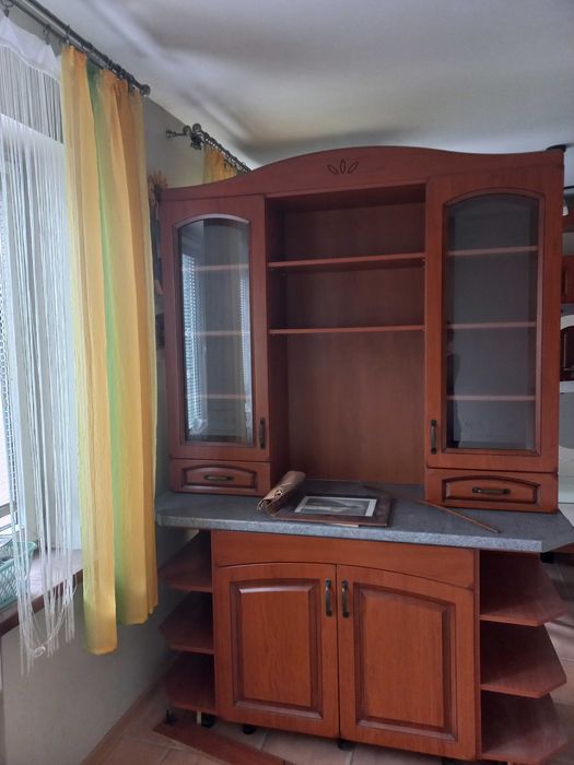 Witryna kredens brązowy 155x60x220