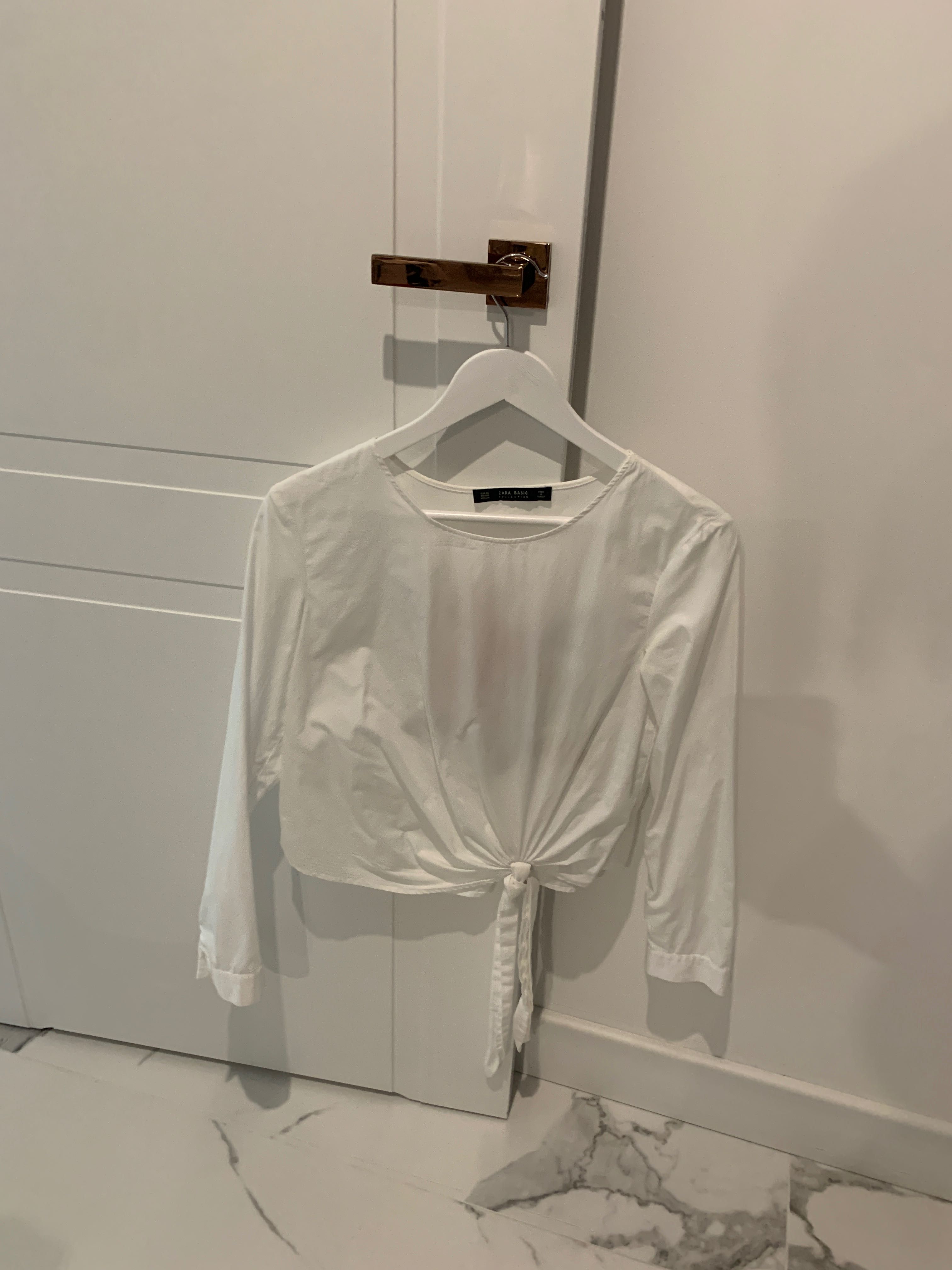 Zara bluzka biała z haftem 34,xs