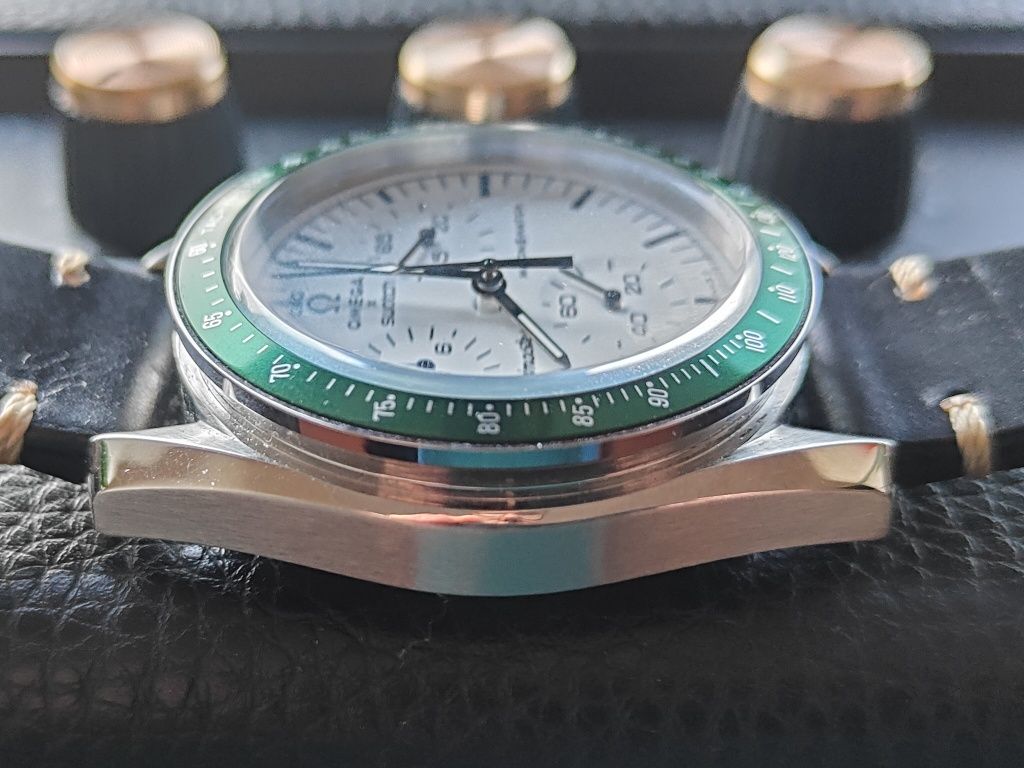 Zegarek Omega Swatch Speedmaster Moonswatch mod stalowy