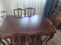 Stół w stylu ludwikowskim + 6 krzeseł