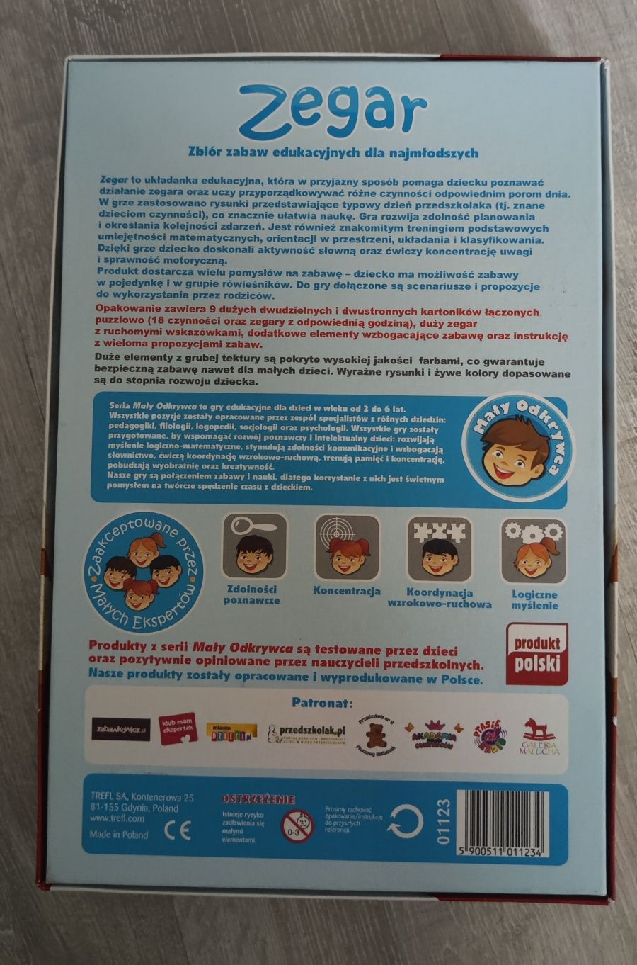 Trefl zegar zabawa edukacyjna