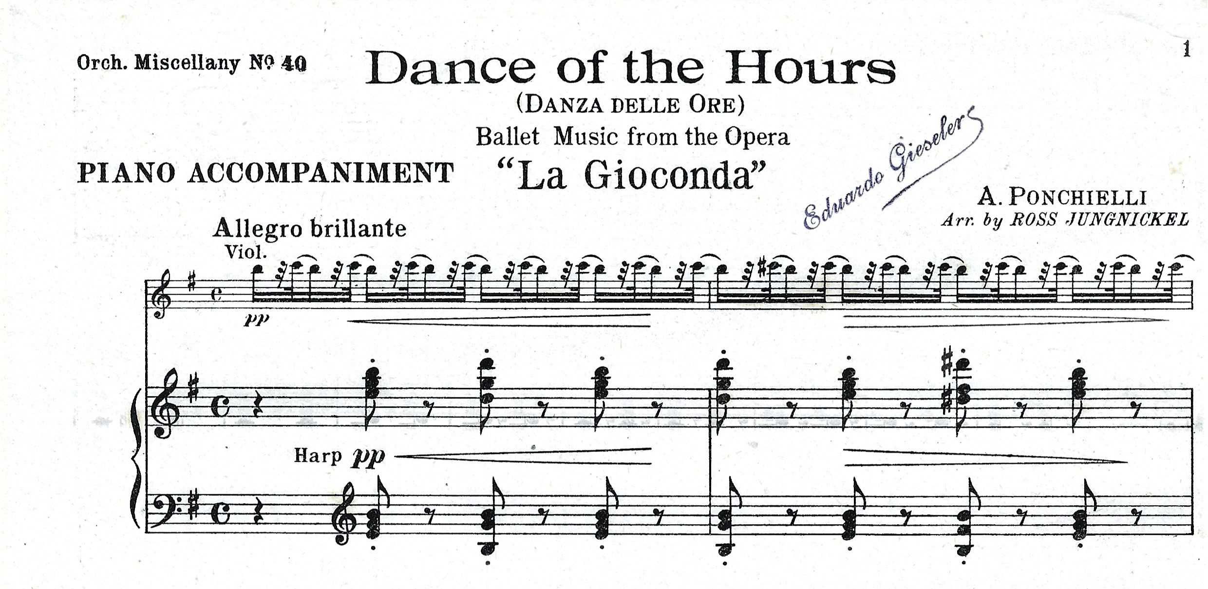 PROMOÇÃO para Colecionadores - Dança das Horas - Início do Séx.XX