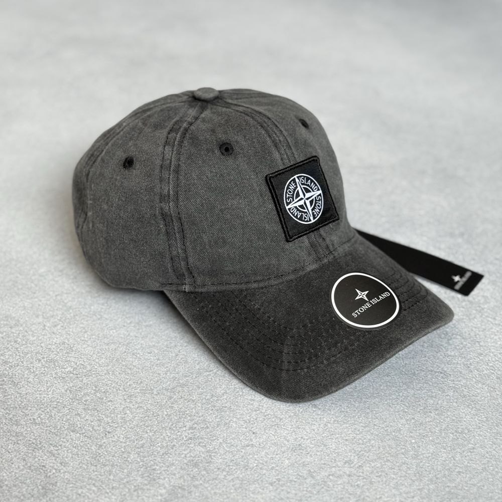 Кепка Stone Island Графитовая Стон Айленд Вареная Кепка