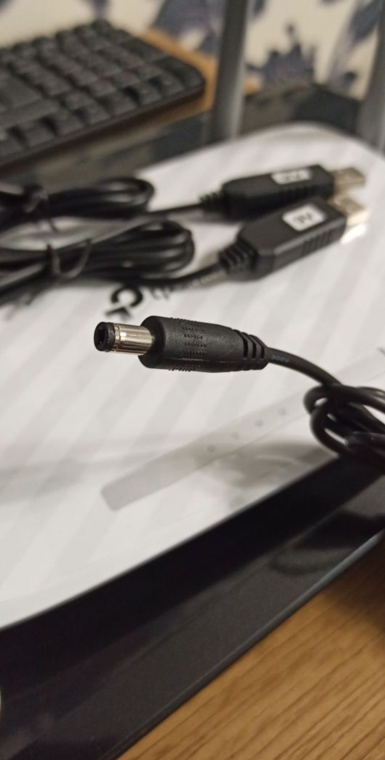 Кабель провод для питания wi-fi роутера, лед ламп USB/DC 9v вольт