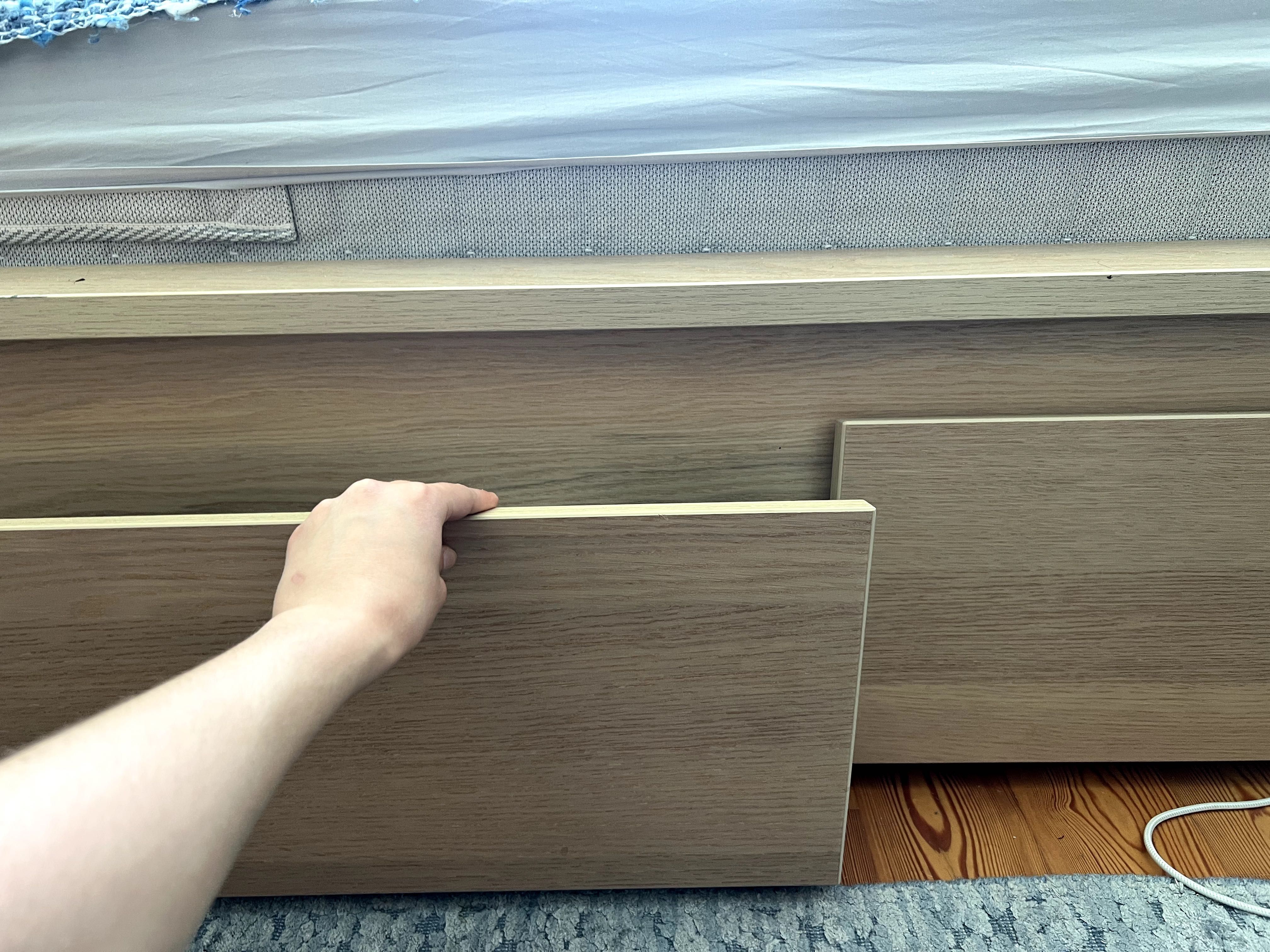 IKEA MALM Estrutura de Cama Alta com 4 Caixas de Arrumação