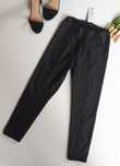 Legginsy damskie czarne z imitacji skóry XS