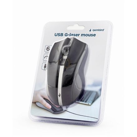 mysz g-laser gembird mus-gu-02 przewodowa usb czarna