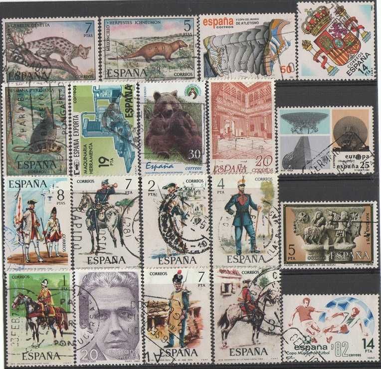 Filatelia: Espanha, 61 selos novos e usados