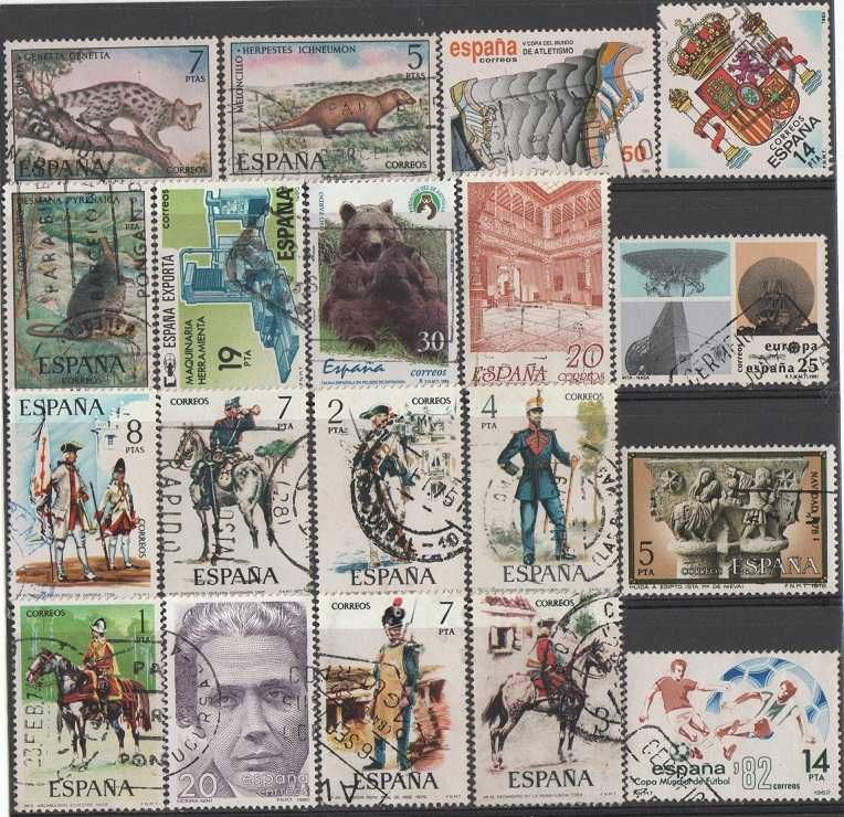 Filatelia: Espanha, 72 selos novos e usados
