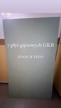 Płyty gipsowe GKB 7 sztuk 2000x1200x12.5  7szt