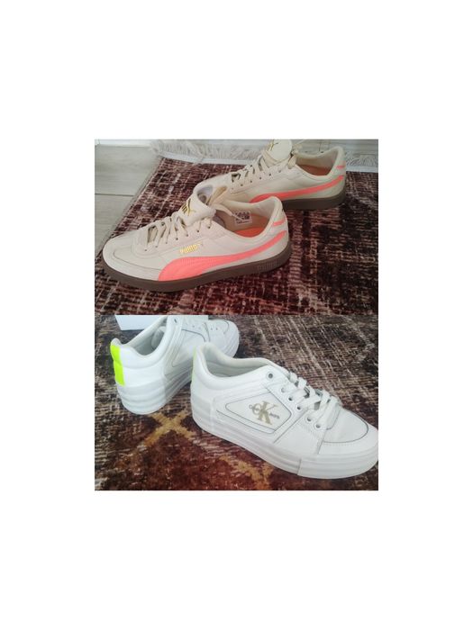 Zestaw dwóch par adidasów snickersów damskich Calvin klein i Puma