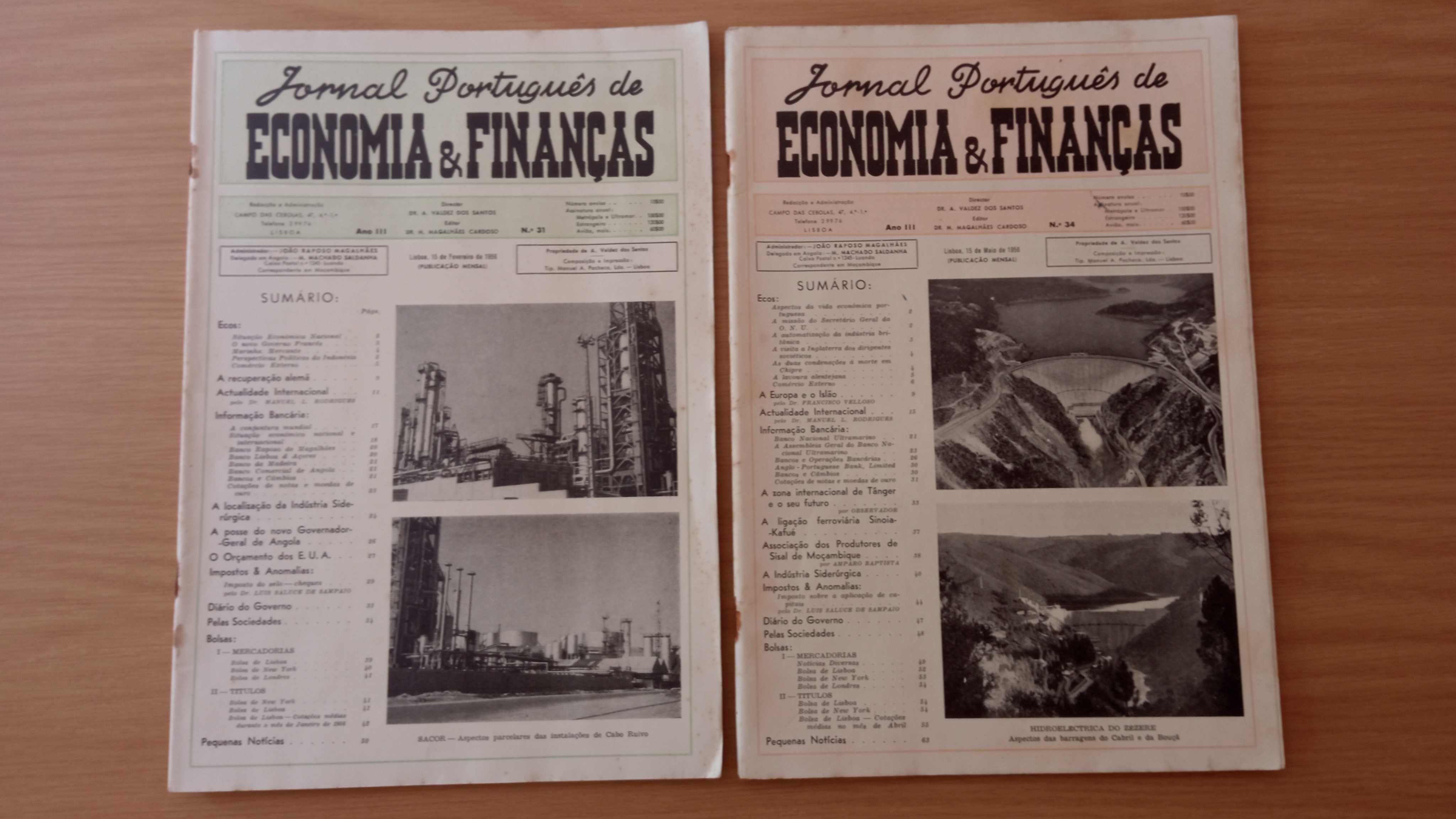 16 nºs do “Jornal Português de Economia e Finanças”, anos 1956 e 1957