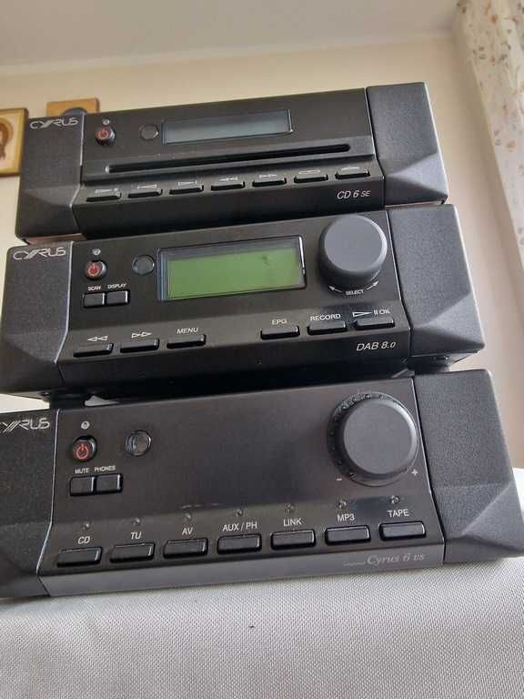 Sprzedam zestaw audio CYRUS – wzmacniacz, tuner, CD + piloty