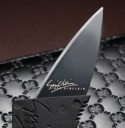 ОПТ Карманный нож (Нож Кредитка - Визитка)  - Черный