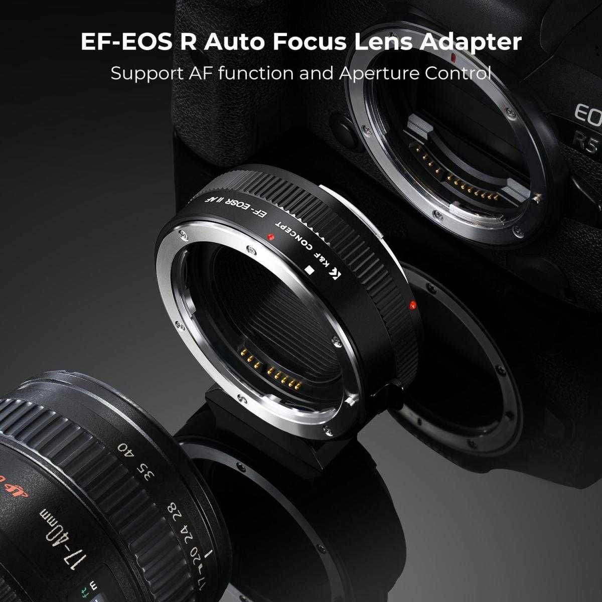 Adapter Canon EOS EF - EOS R RF AF automatycze ustawianie ostrości