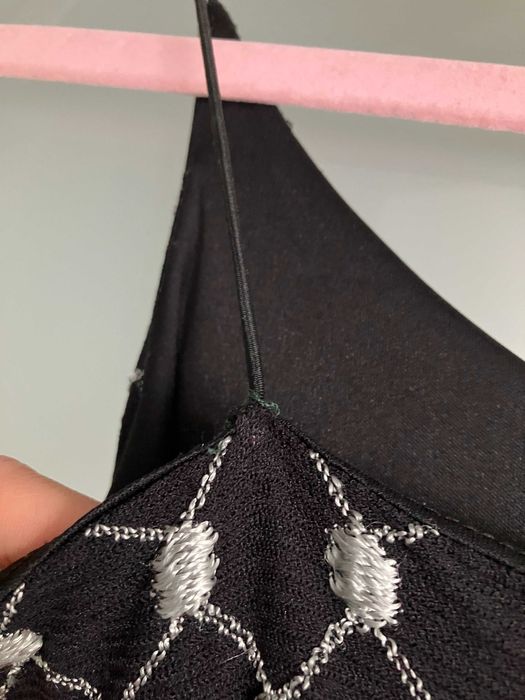 Czarna maxi sukienka vintage Fille a Suivre dopasowana na ramiaczkach