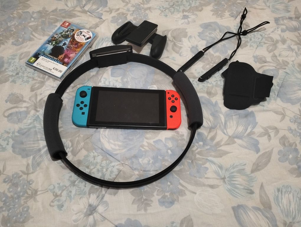 Nintendo switch+acessórios+jogo de Minecraft