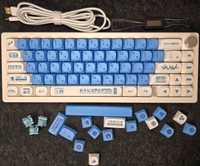 Кастомна механічна бездротова клавіатура GMK67 Akko V3 Pro Cream Blue