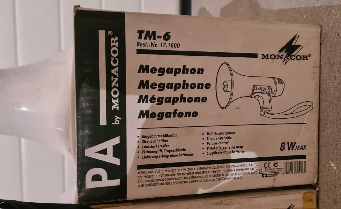 Megafon MONACOR TM-6 bardzo poręczny i lekki