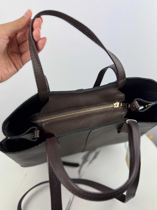 TORBA shopperka 100% skóa naturalna piękna i modna + kosmetyczka