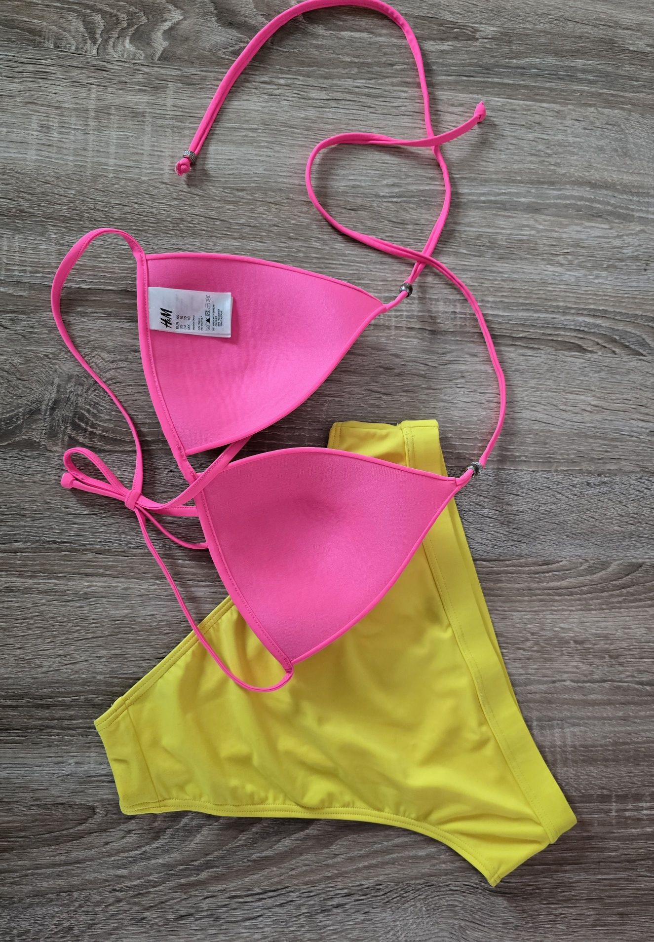 Kostium kąpielowy neonowy H&M  L